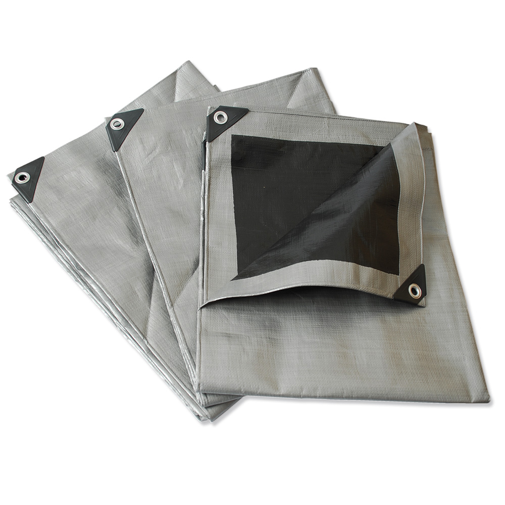 Lona de polietileno reforzada color gris, 3 x 4 m Surtek