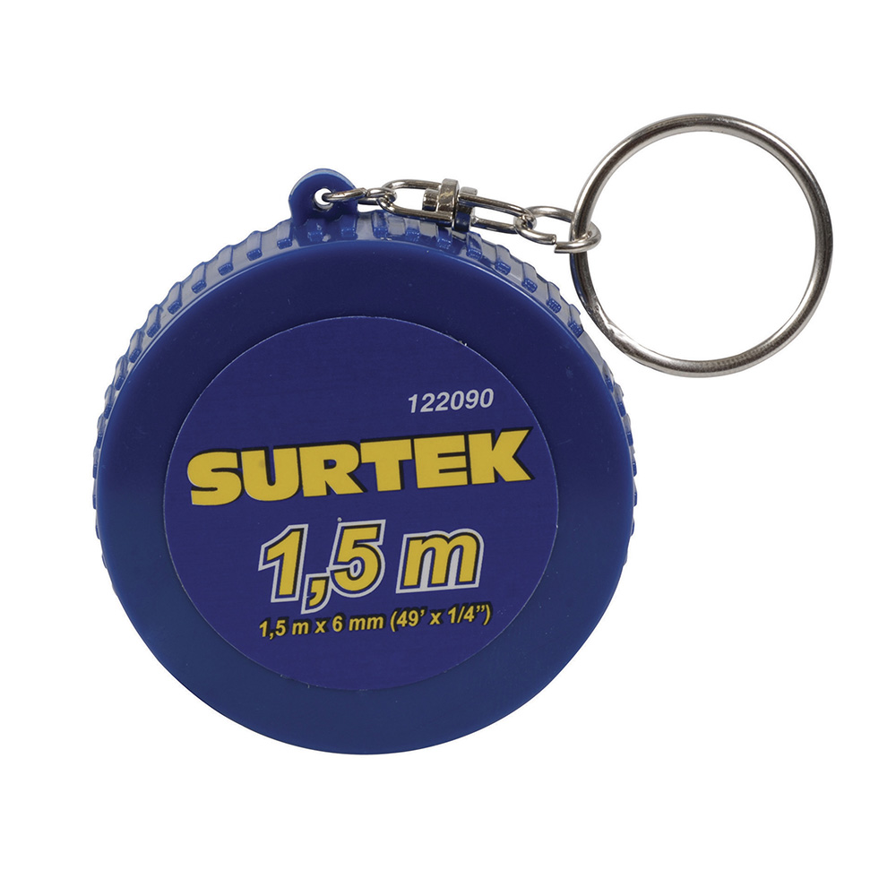 Llavero de mini flexómetro cinta plástica 1.5 m Surtek