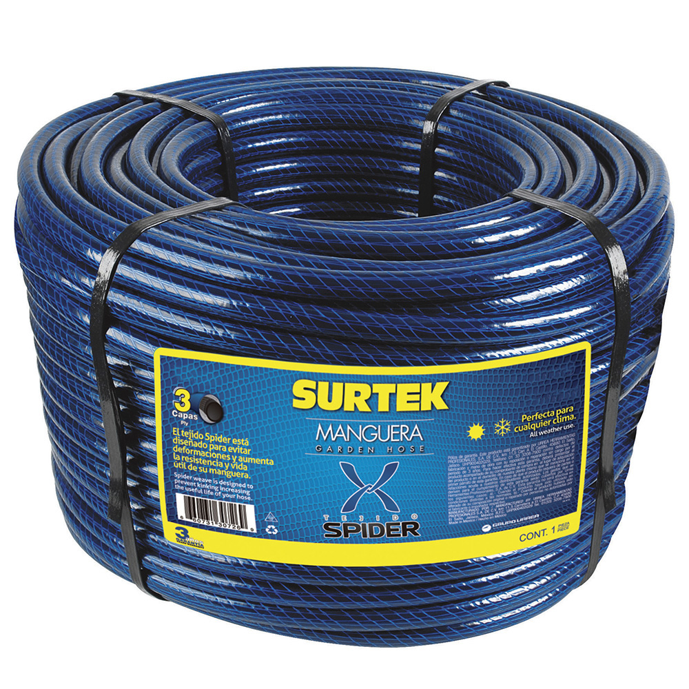 Manguera para jardín tejido spider en rollo 1", 100 m Surtek