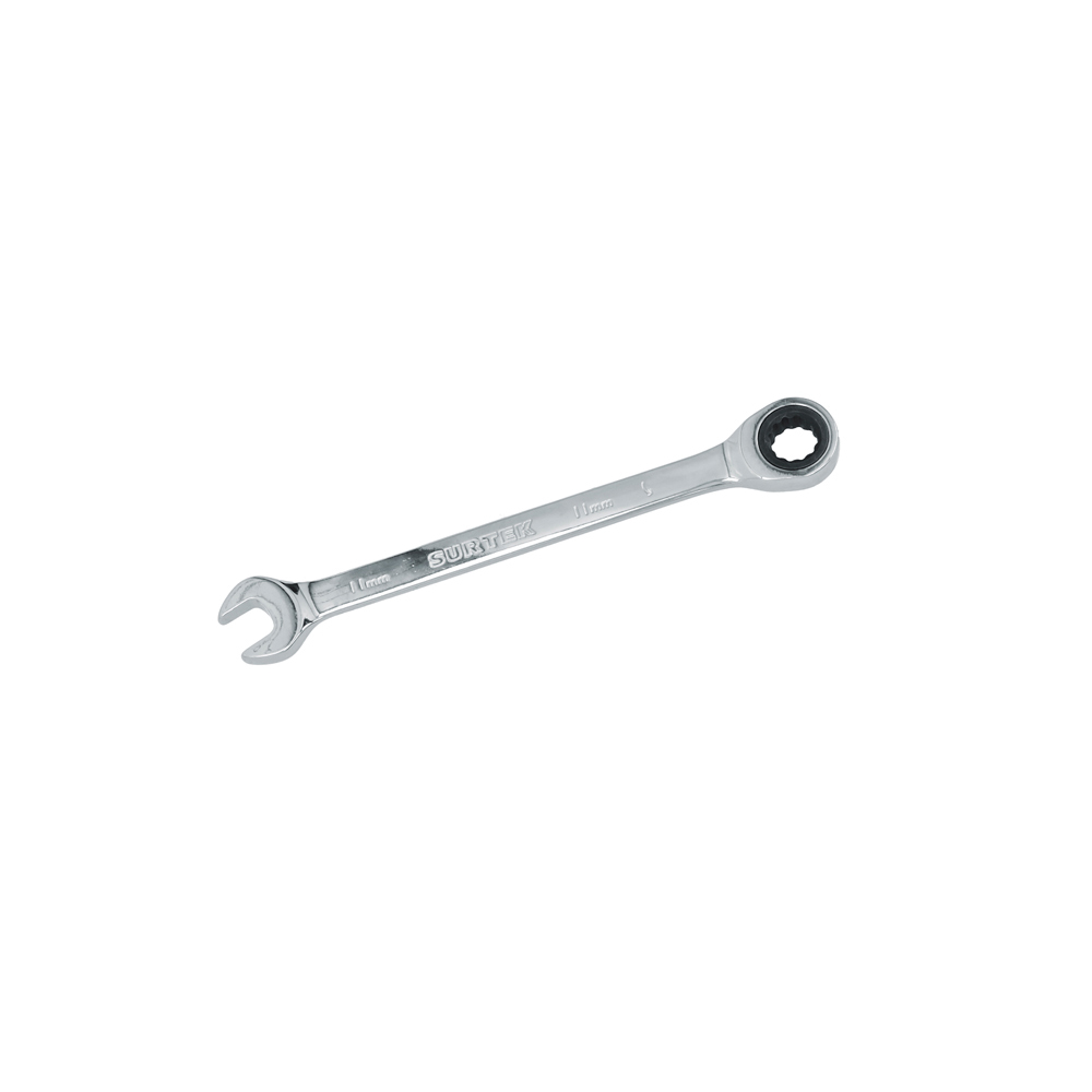 Llave combinada pulido espejo de matraca métrica, 12 puntas, 10mm Surtek
