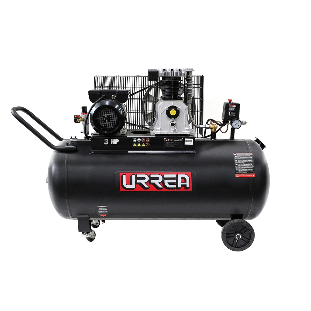 Compresor de aire eléctrico lubricado 200L, 3HP, 127V Urrea