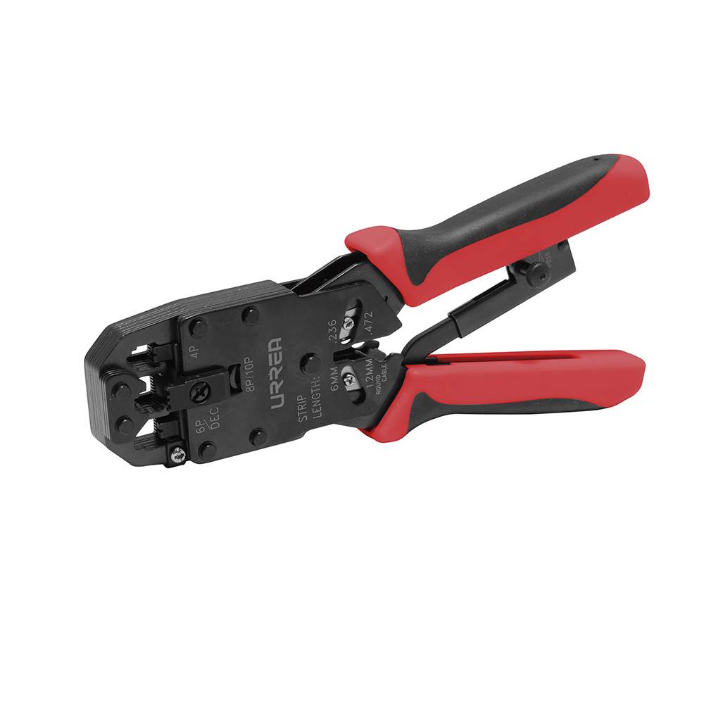 Pinza ponchadora modular 8.3" para conectores RJ22, RJ12/11, RJ45 Urrea
