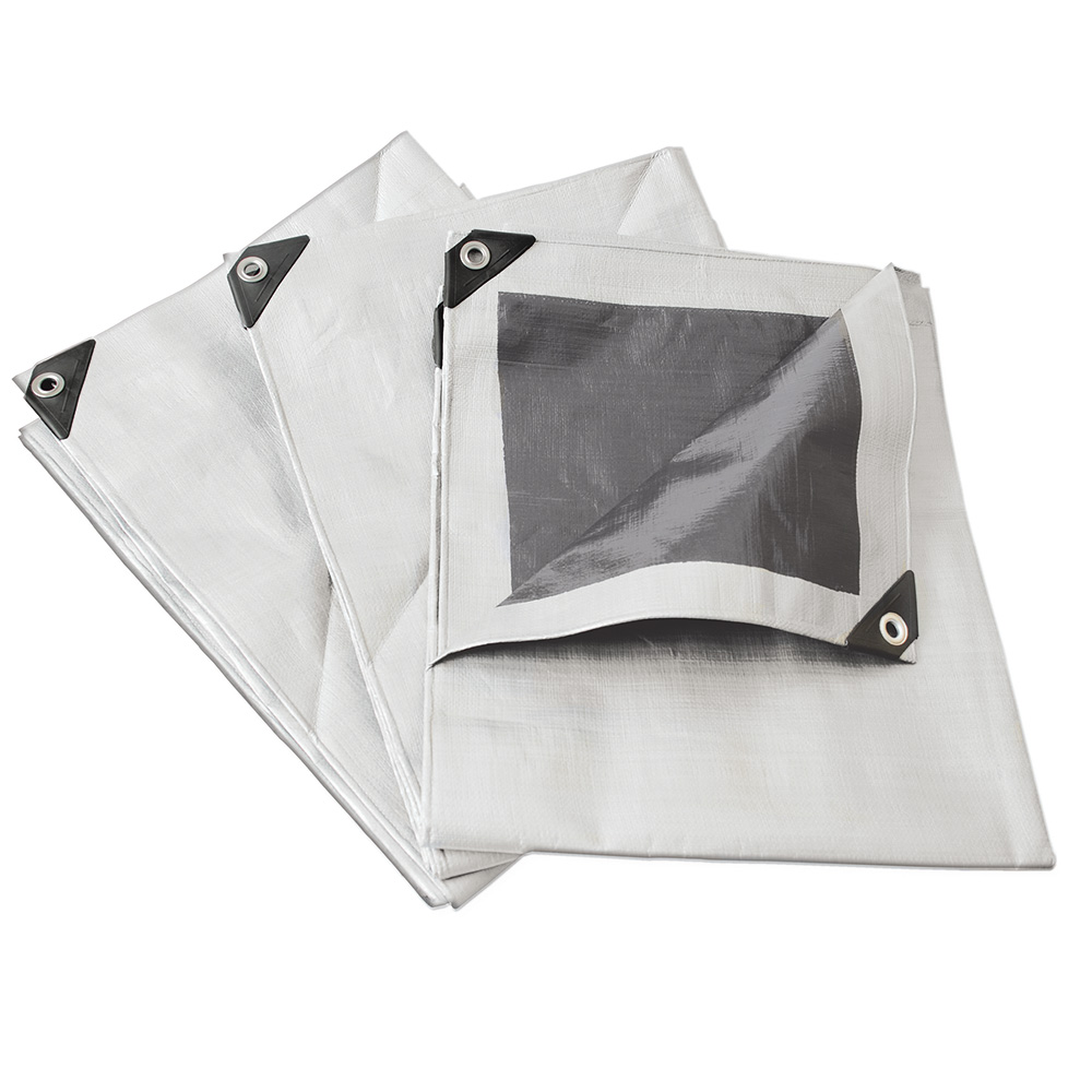 Lona de polietileno reforzada color blanco, 12 x 17 m Surtek