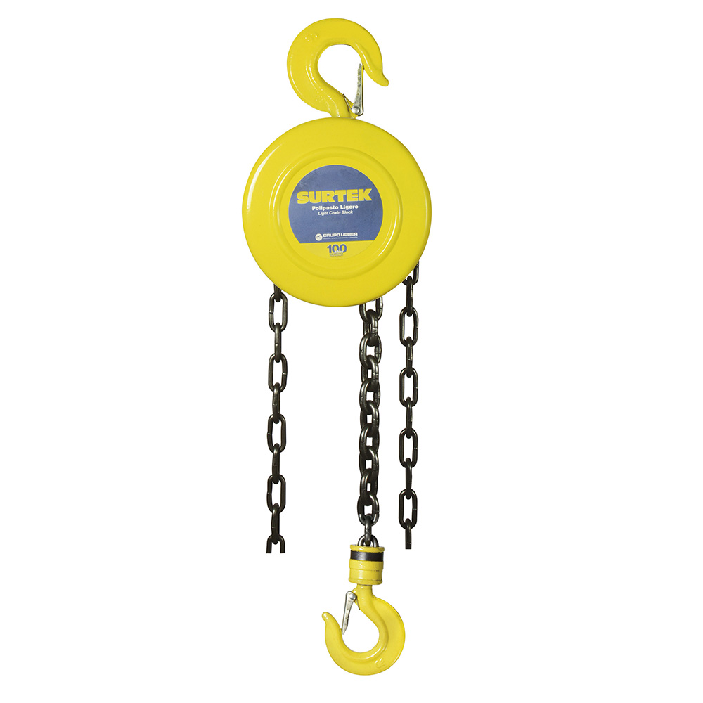 Polipasto manual 2 ramales, 3 ton, cadena 3 m Surtek