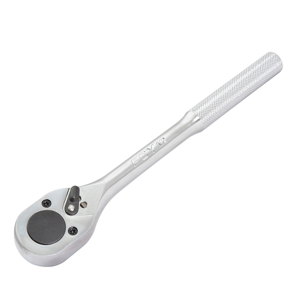 Matraca reversible cromada, para dado cuadro de 1/2" Foy