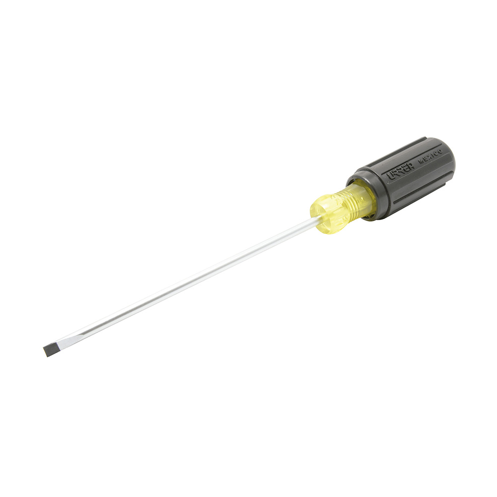 Destornillador con mango cushion grip, punta cabinet barra redonda 1/8" x 4" Urrea