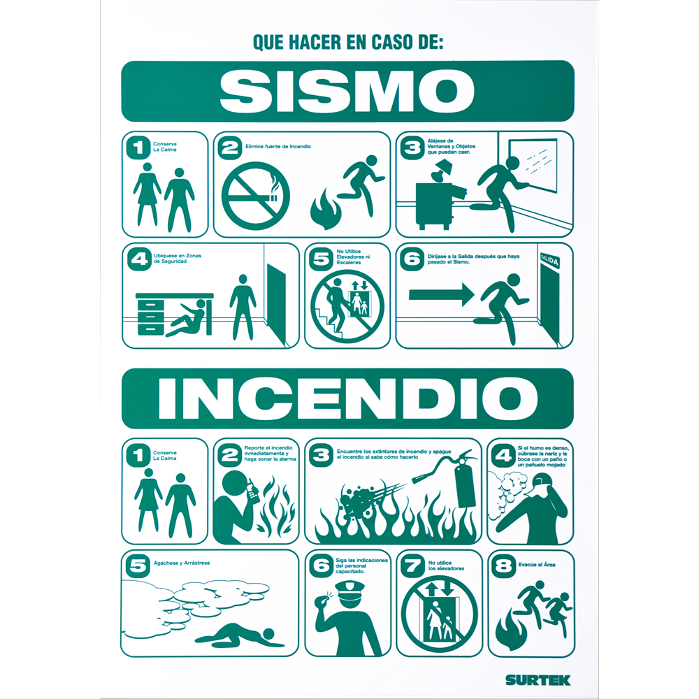 Señal "Sismo/incendio" Surtek