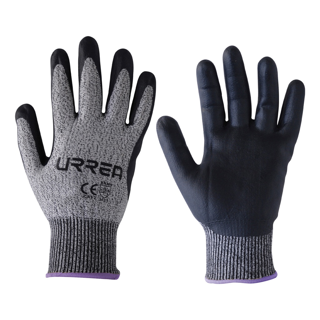 Guantes de fibra tipo Supraneema anti-corte con recubrimiento de nitrilo espumoso EG Urrea