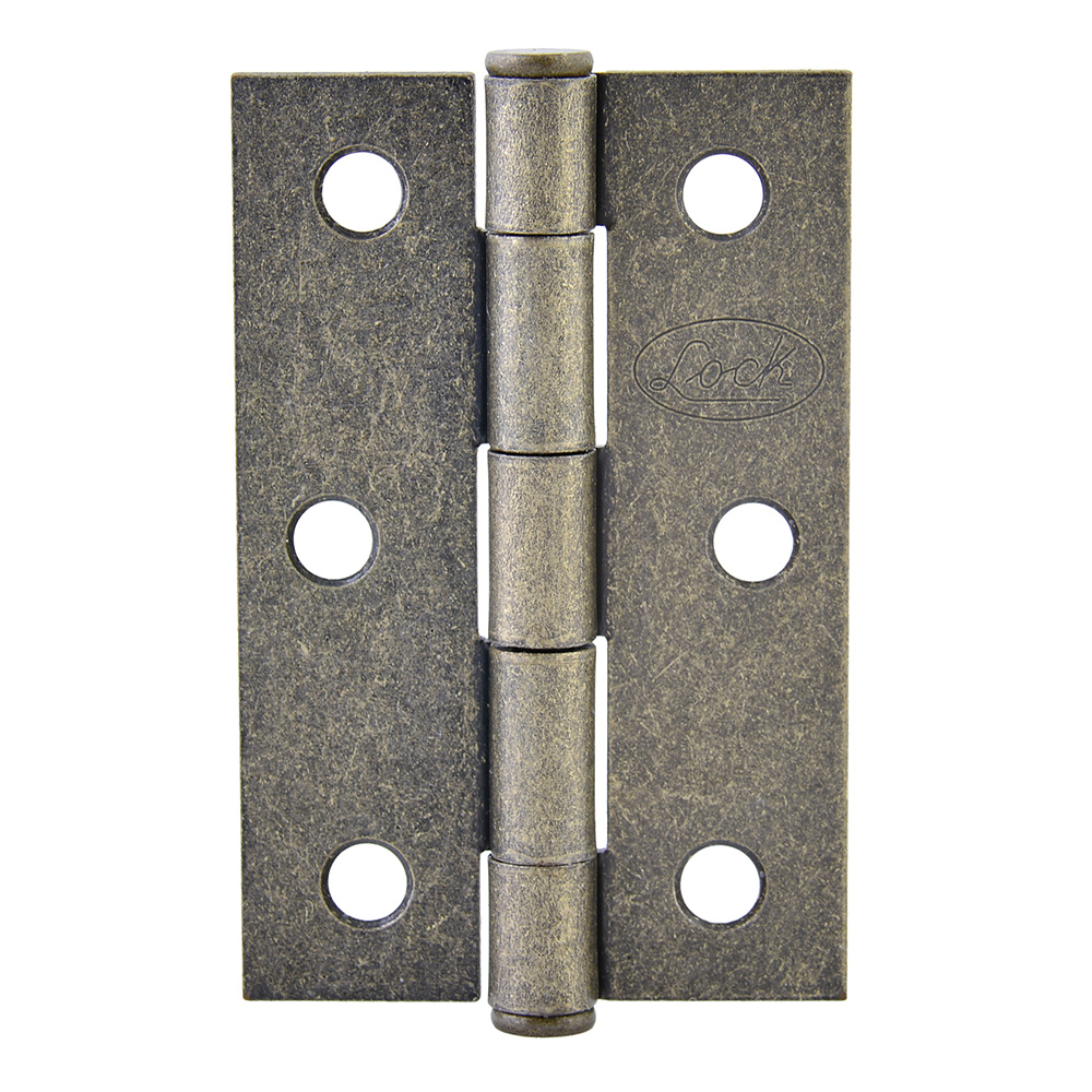 Bisagra alargada perno remachado de acero latón antiguo 3" x 2.08" Lock