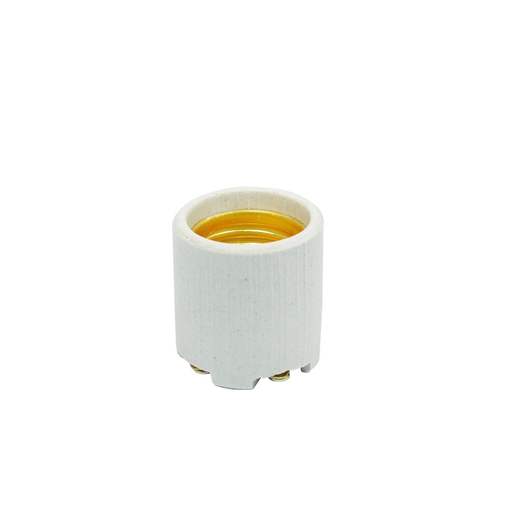 Portalámpara sencilla de porcelana 3.5 cm, color blanco Surtek