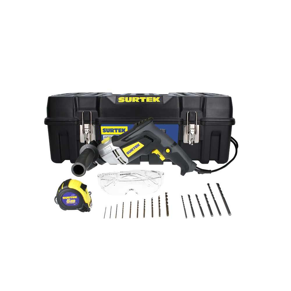 Juego combinado de herramienta con rotomartillo 1/2" 20 piezas, con caja plástica Surtek