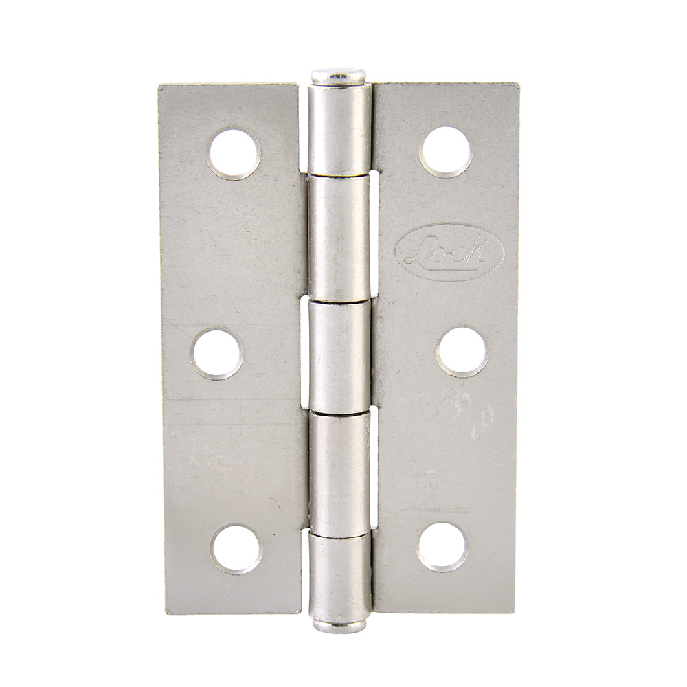 Bisagra alargada perno remachado de acero níquel satinado 3" x 2.08" Lock