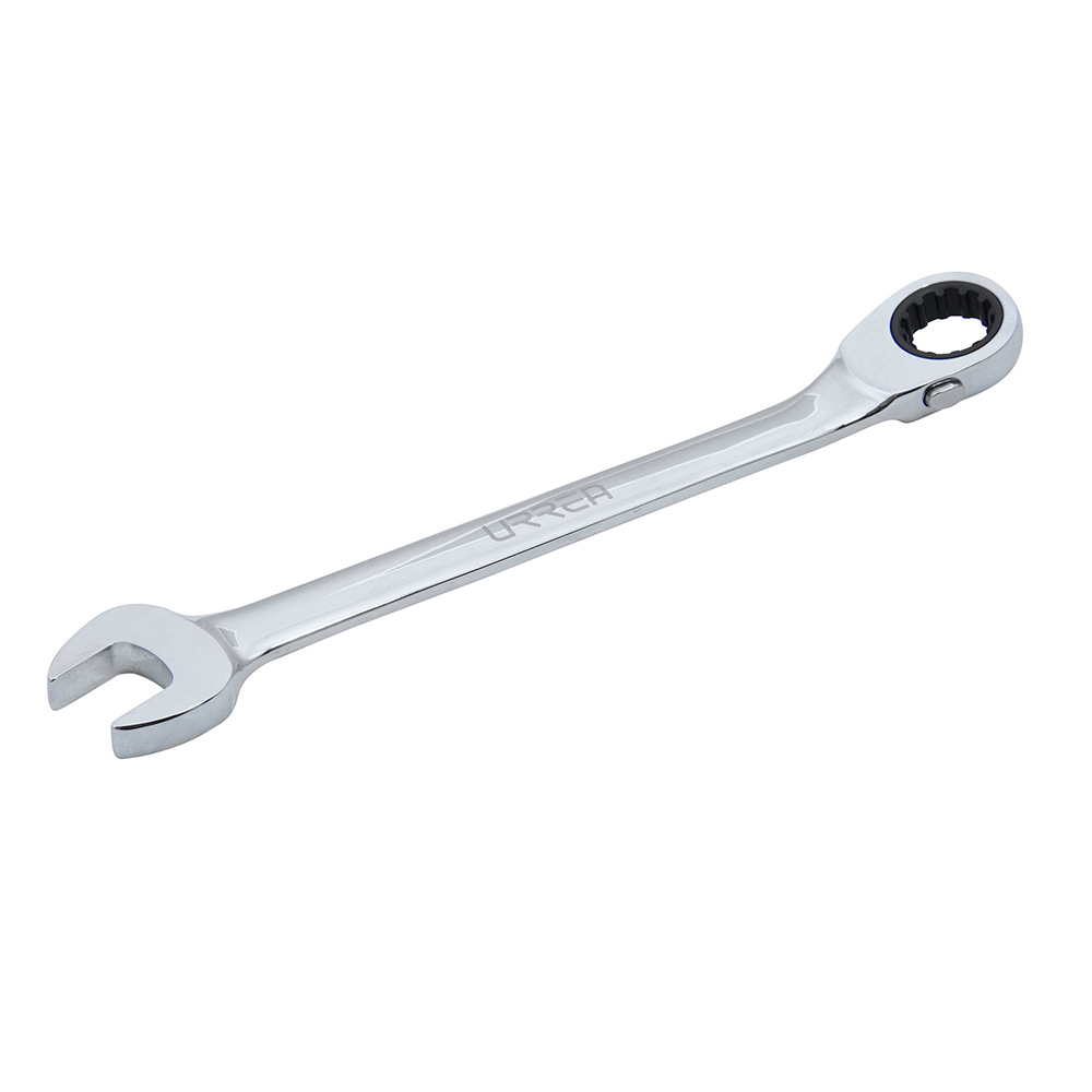 Llave combinada pulido espejo de matraca spline reversible métrica, 10 mm Urrea