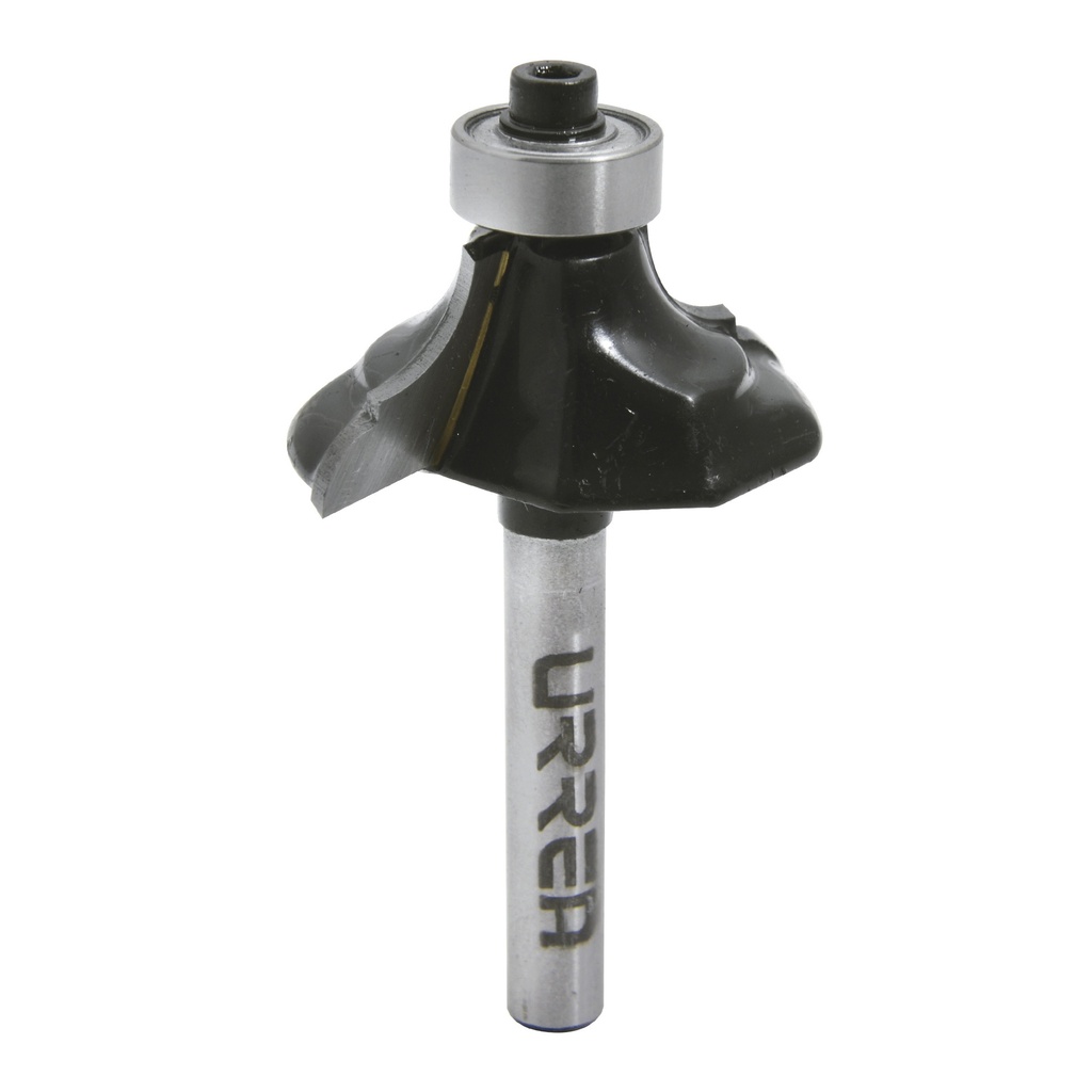 Broca para router de acero clásica con balero 1-3/8" zanco de 1/4" Urrea