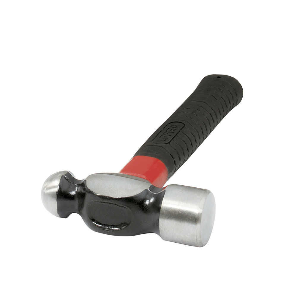 Martillo de bola forjada con mango de fibra de vidrio anti-vibración corto de 9", 32 oz Urrea