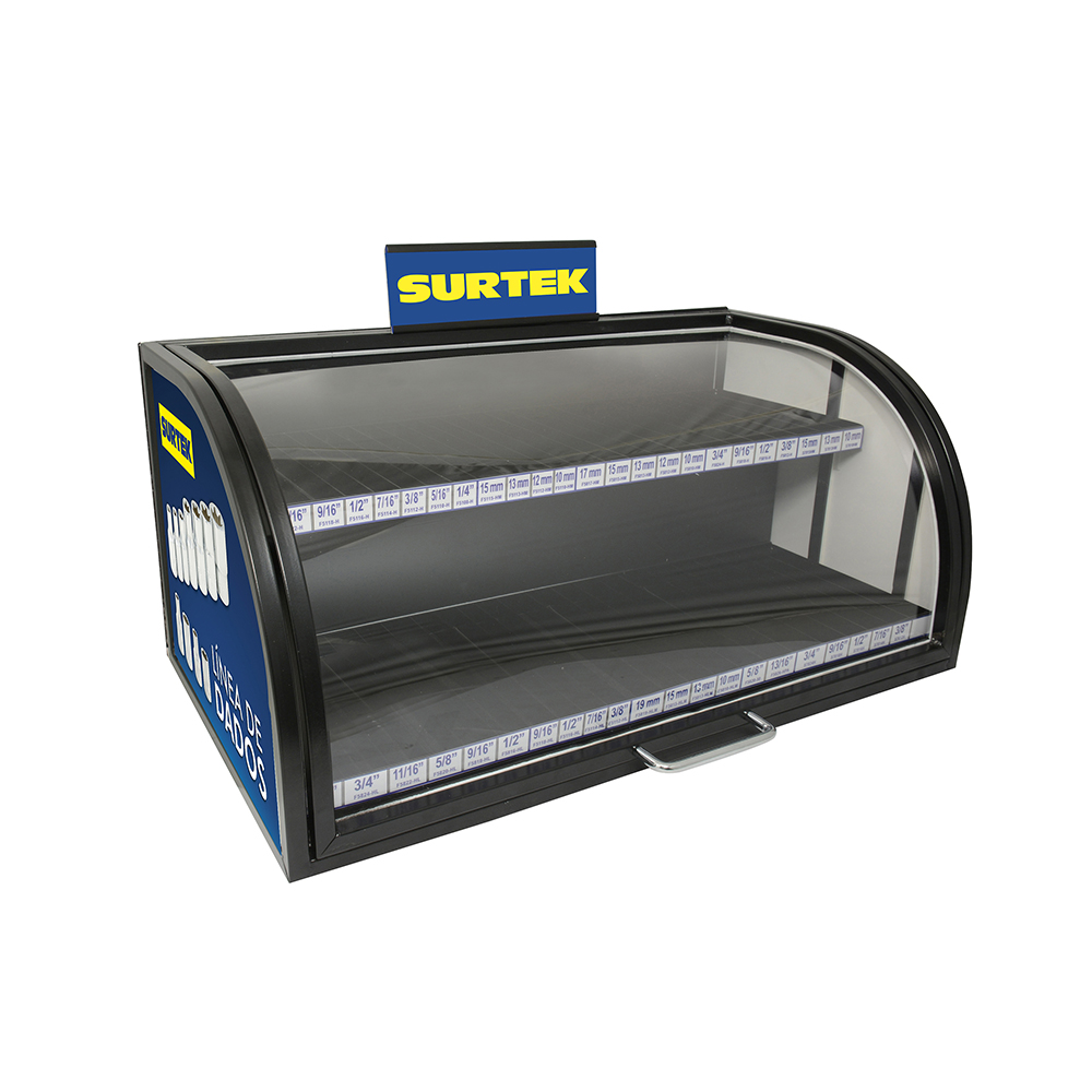 Rack despachador de mostrador para dados 63.5 x 30.5 x 32.3 cm Surtek