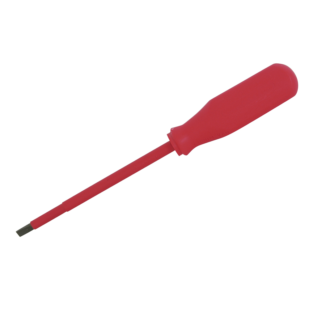 Destornillador rojo 1000 V de 5/32" x 4" punta plana Urrea