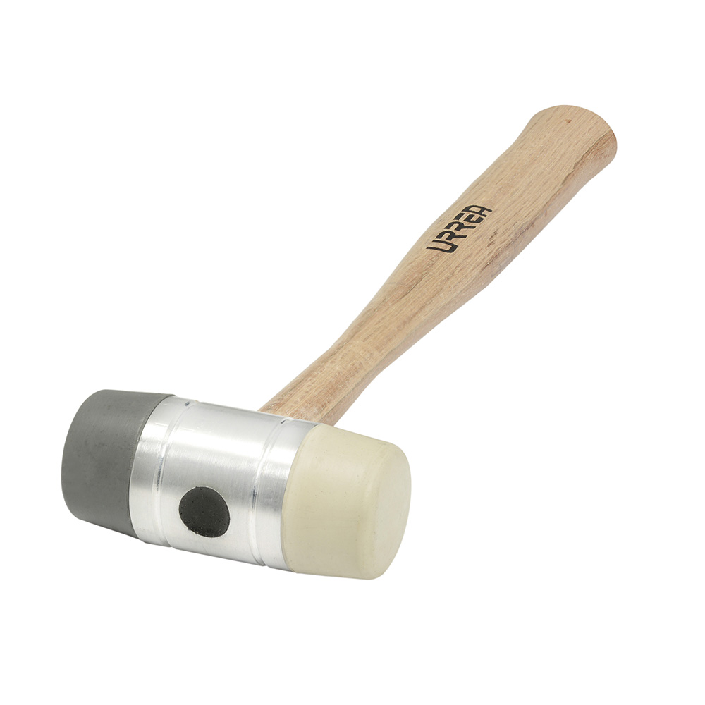 Martillo con tapas plásticas intercambiables con mango de madera de 18", 25 oz Urrea