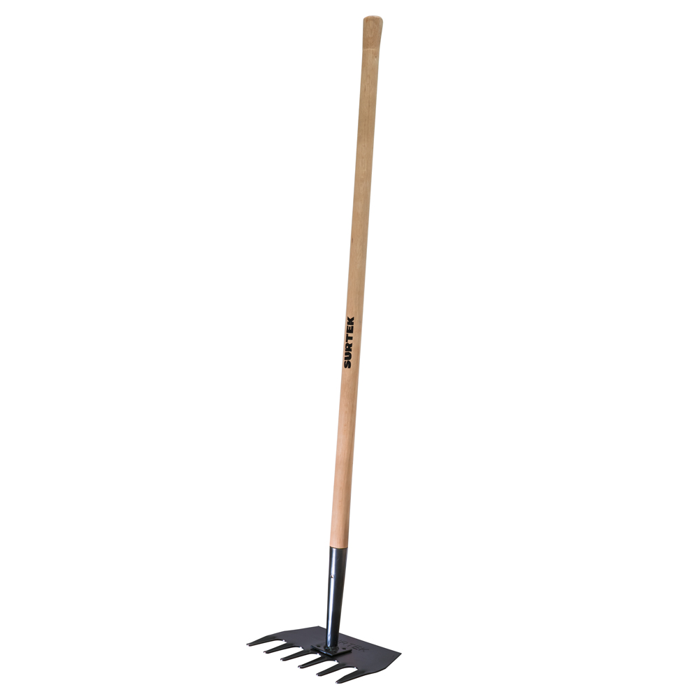 Rastrillo McLeod con mango de madera 48", 6 dientes Surtek