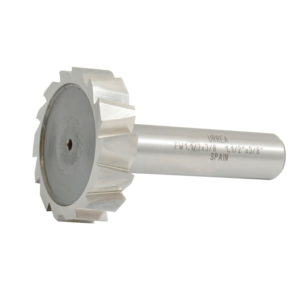 Fresa tipo woodruff de acero 1-1/2" x 3/8" Urrea