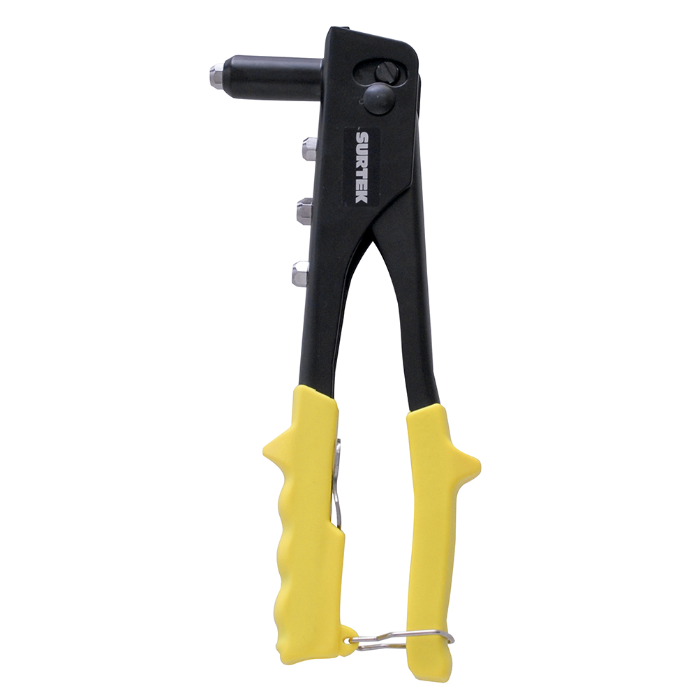Remachadora manual de nariz larga con 4 boquillas, 10" Surtek