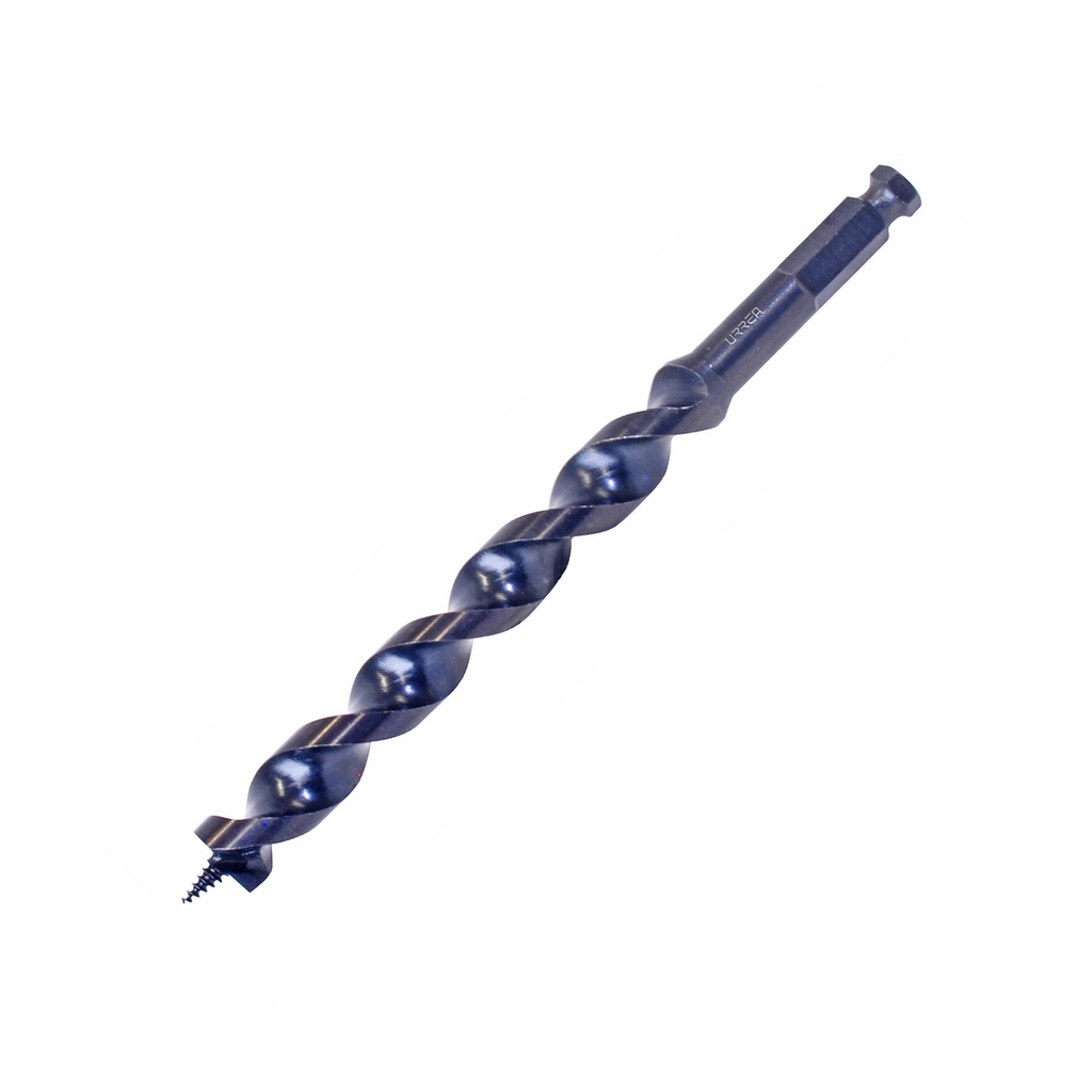 Broca para madera de acero al carbono tipo gusano 1/4" zanco de 1/4" Urrea