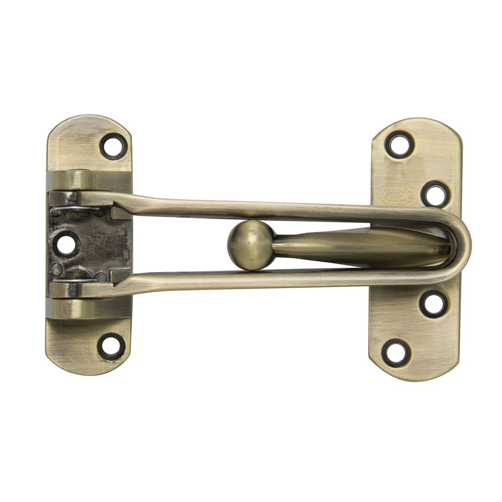 Pasador de seguridad para puerta abatible acabado latón antiguo Lock