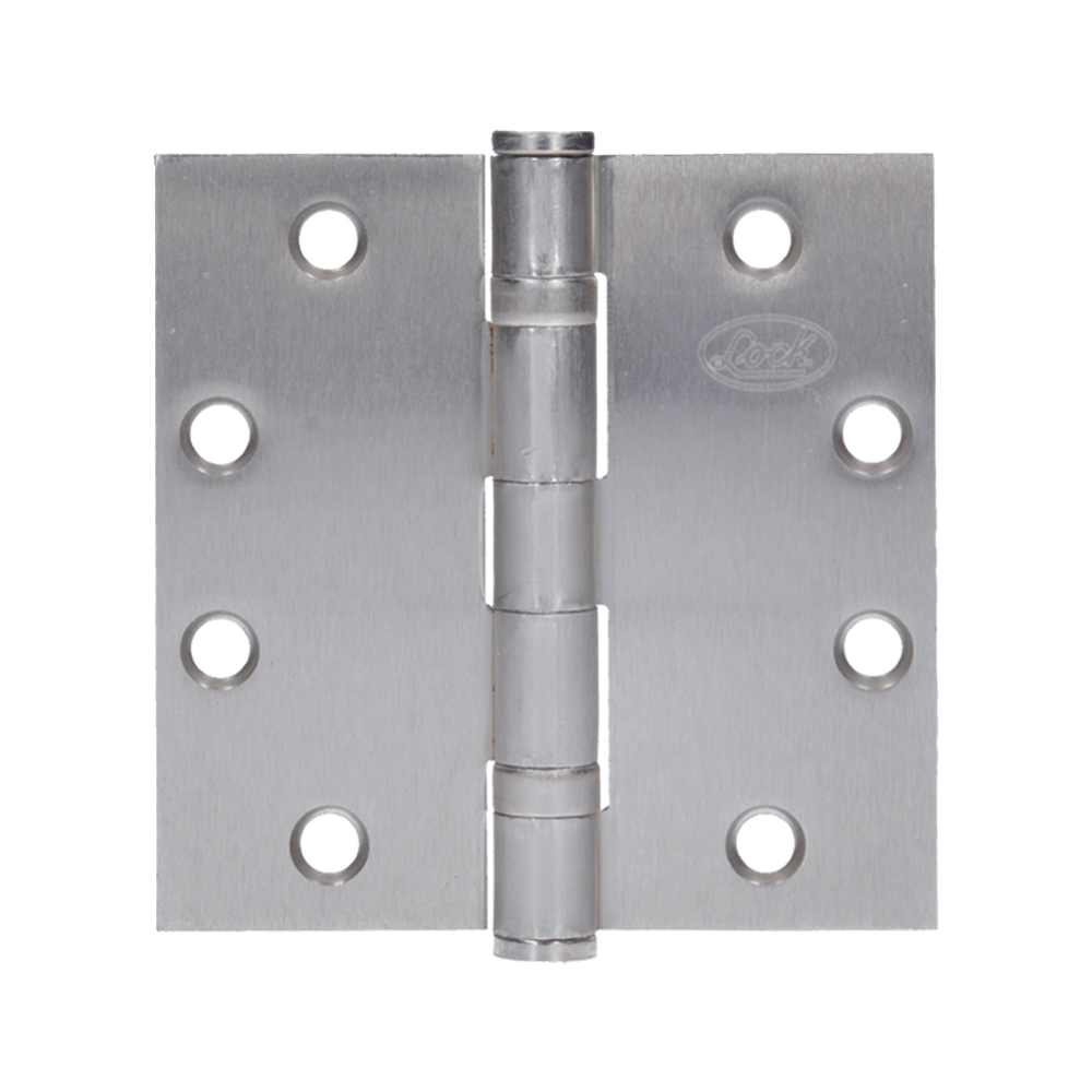Bisagra cuadrada arquitectónica con balero de acero níquel satinado 4.5" x 4.5" Lock