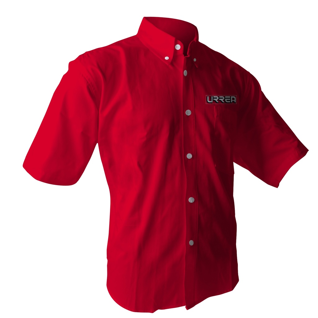 Camisa de manga corta para caballero color rojo talla M Urrea