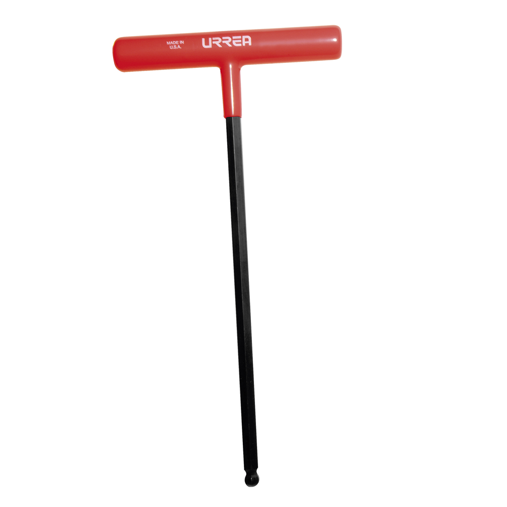 Llave hexagonal larga tipo "T" punta de bola ergonómica en pulgadas, 1/8" Urrea
