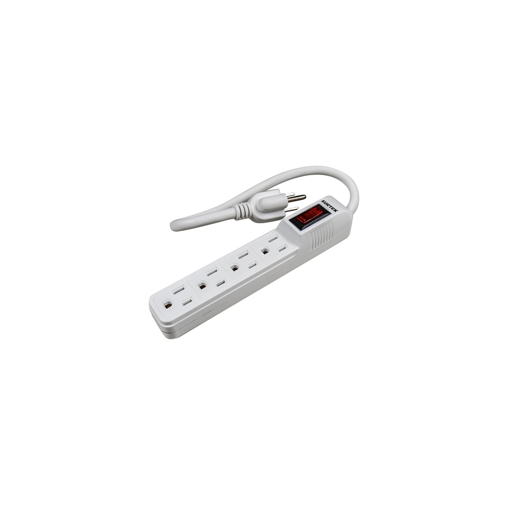 Multicontacto 4 entradas cable 30 cm Surtek