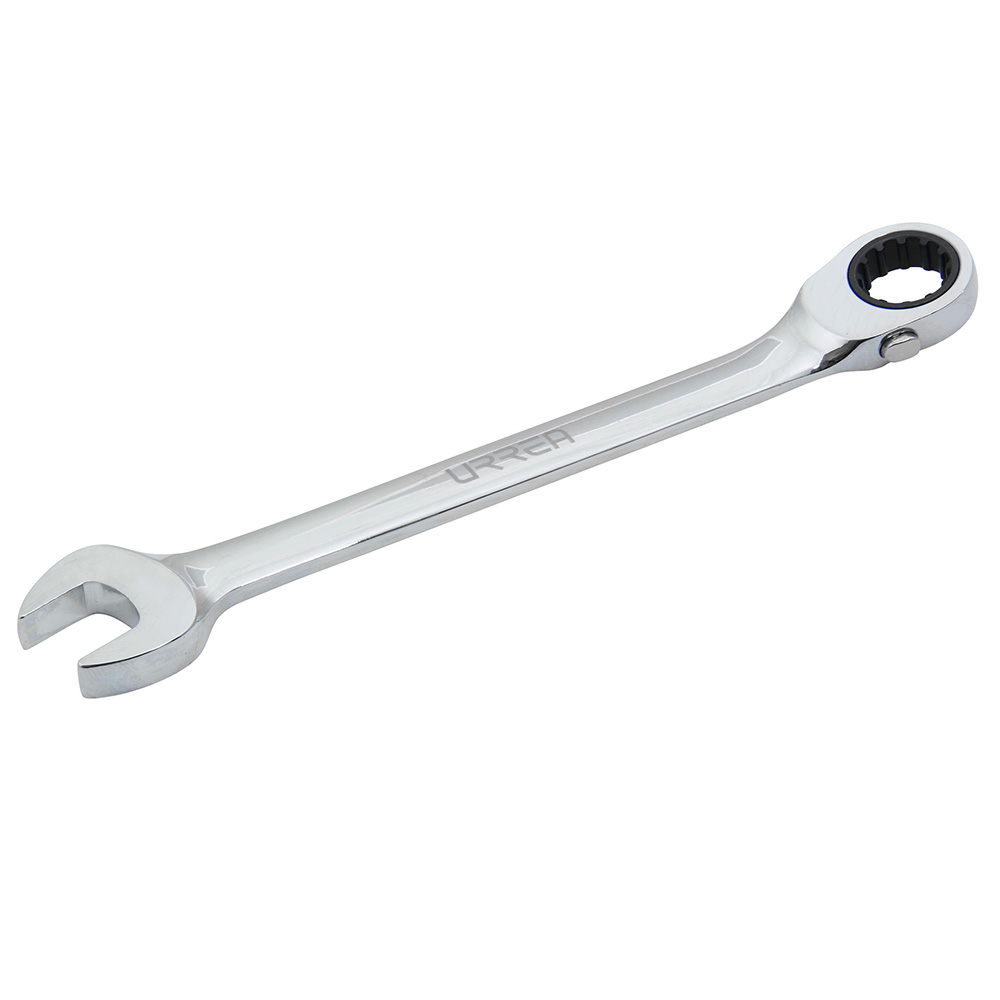 Llave combinada pulido espejo de matraca spline reversible en pulgadas, 11/16" Urrea