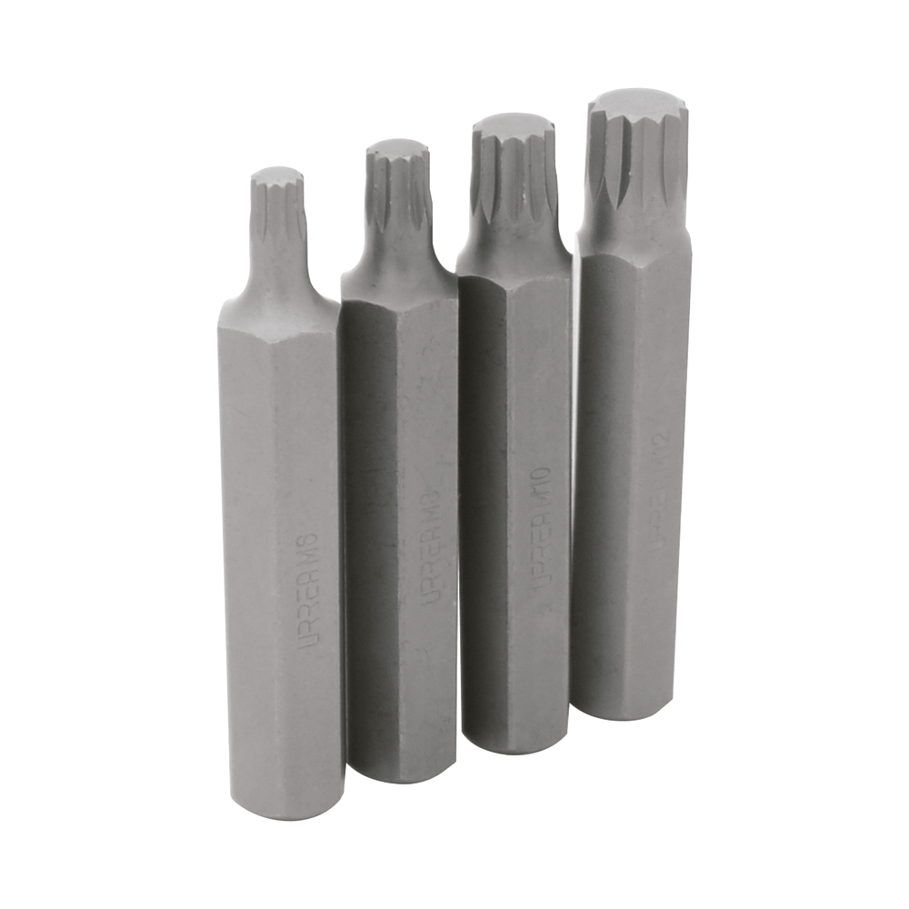 Juego de puntas bristol hexágono de 1/2", 4 piezas en blíster Urrea