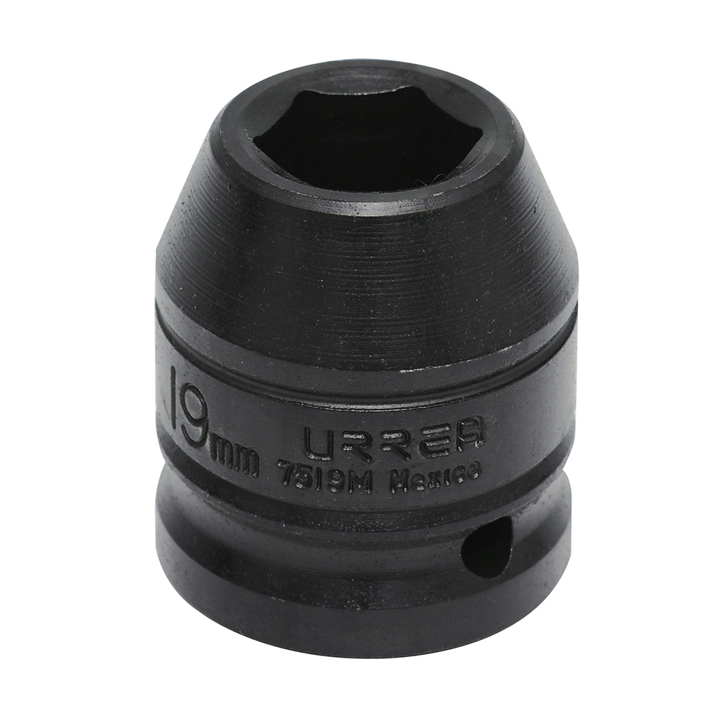 Dado de impacto cuadro de 3/4", 6 puntas, métrico, 19 mm Urrea