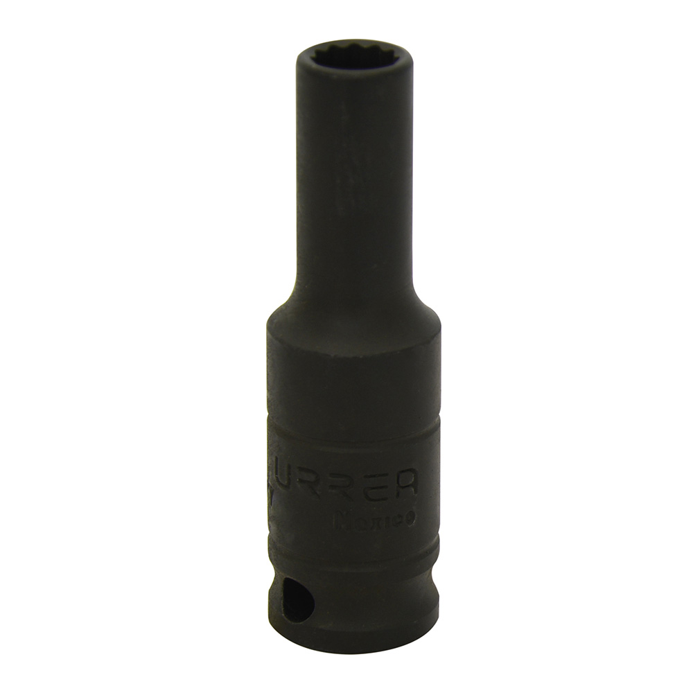 Dado de impacto largo cuadro de 3/8", 12 puntas, en pulgadas, 7/16" Urrea