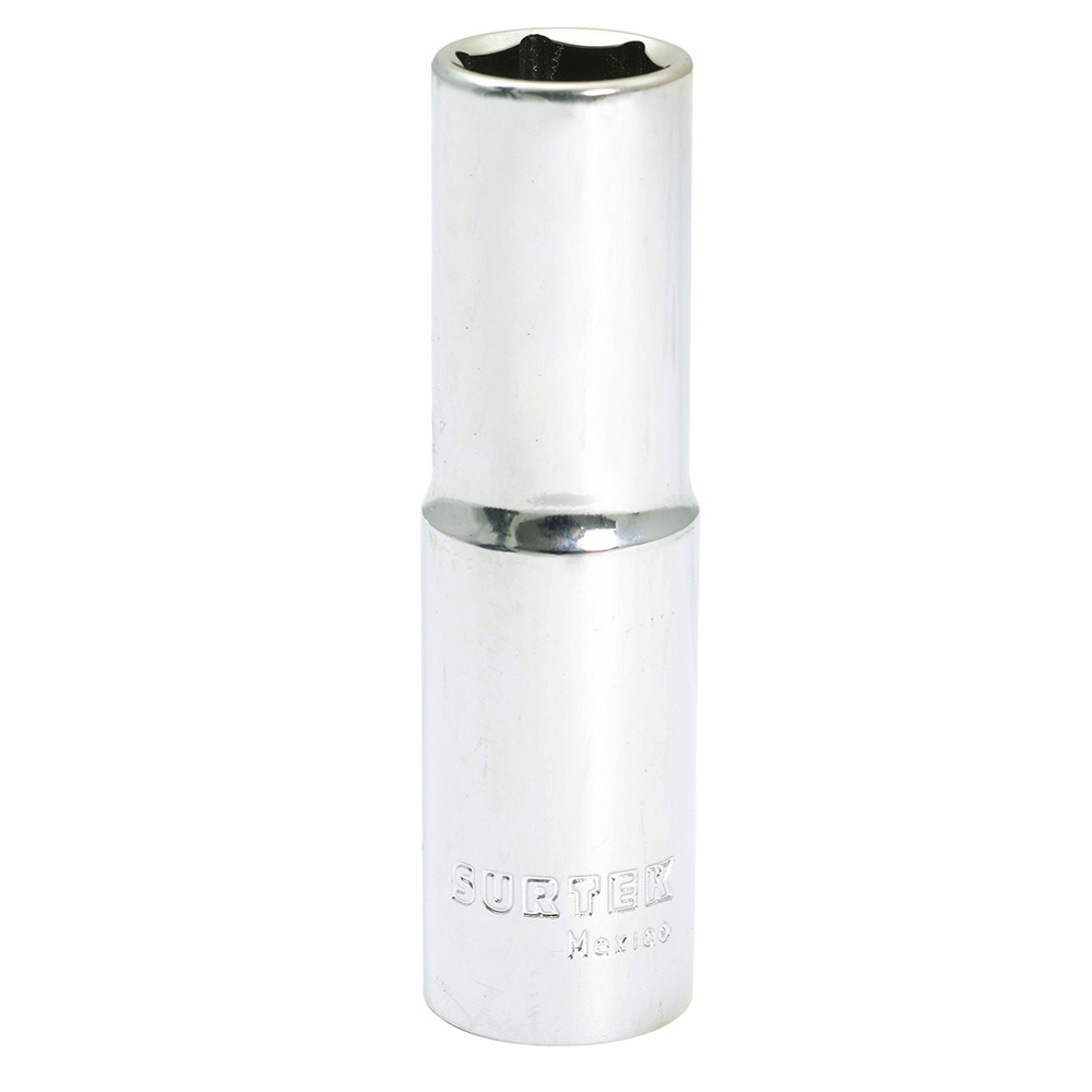 Dado largo cuadro de 1/2", 6 puntas, en pulgadas, 9/16" Surtek