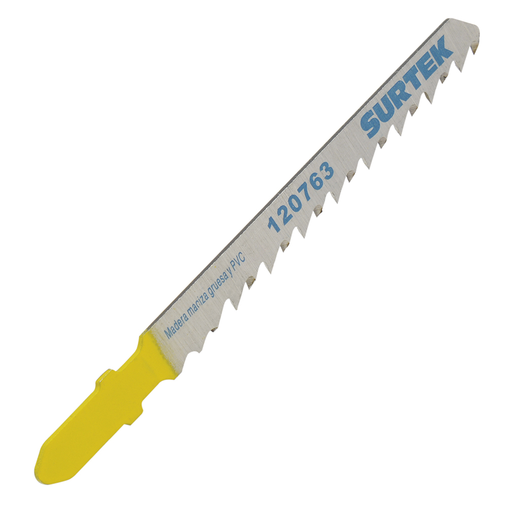 Segueta para sierra caladora zanco tipo T para corte recto, acabado grueso, 100 mm, 6dpp Surtek
