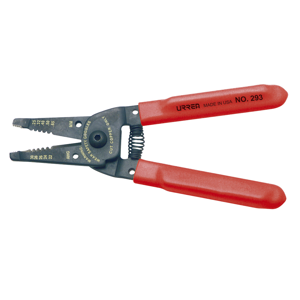 Pinza pelacable con mango air cushion 22-30 AWG de 6" alta palanca Urrea