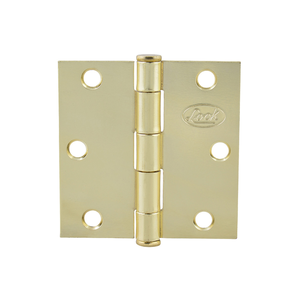 Bisagra cuadrada perno suelto de acero latón brillante 3" x 3" Lock