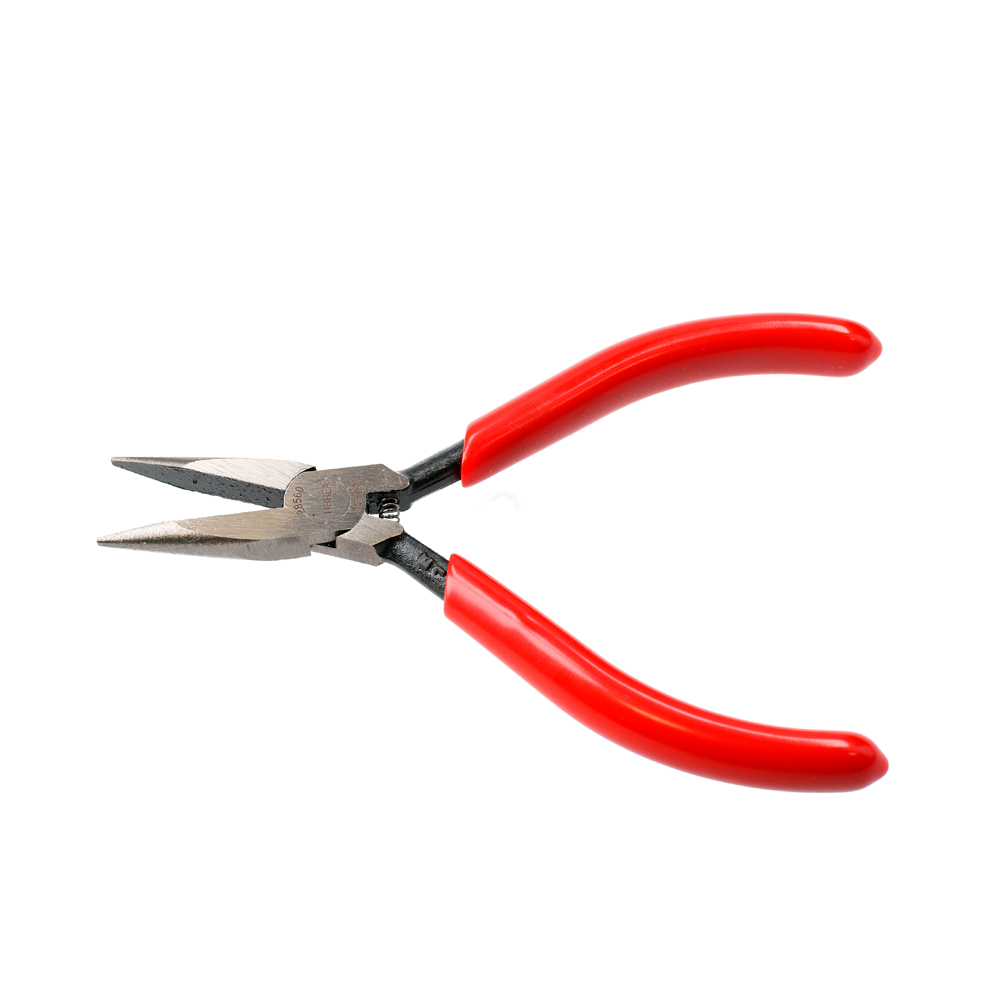 Pinza para electrónica con mango rubber grip de 4-3/4" cónica lisa Urrea
