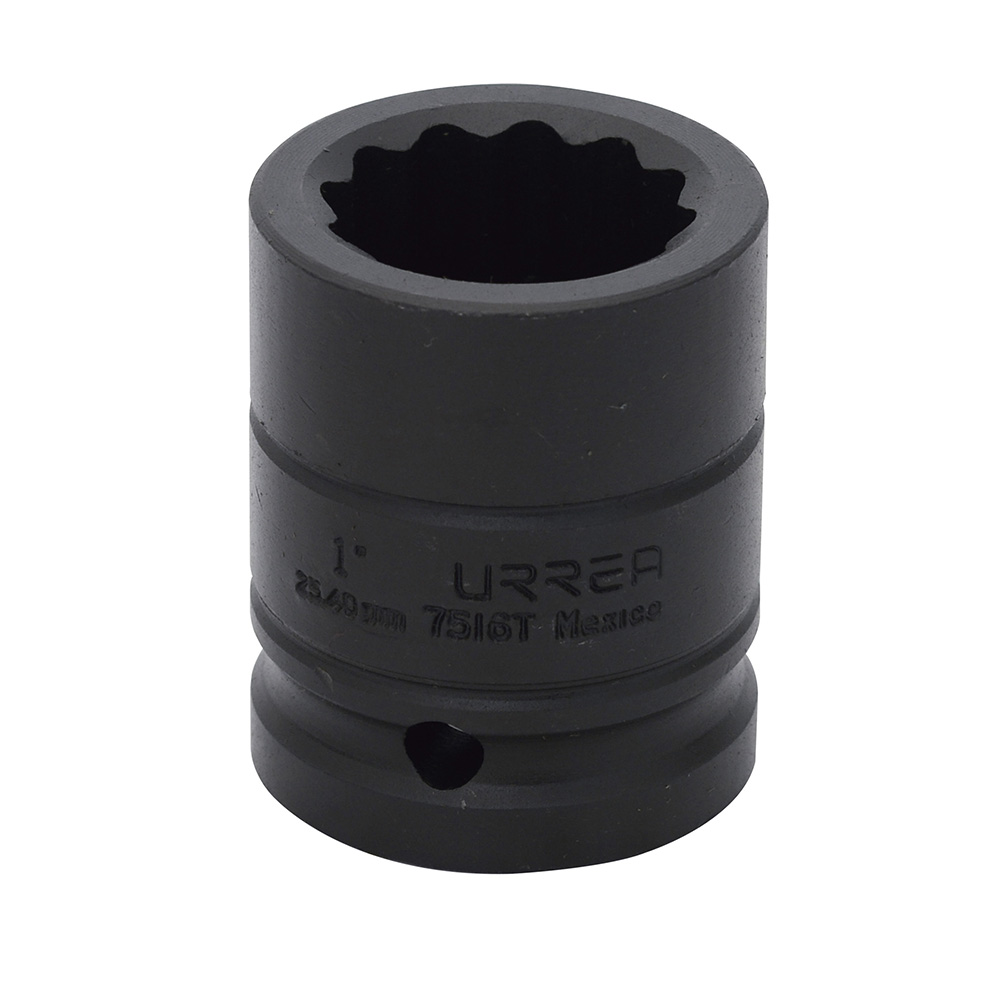 Dado de impacto cuadro de 3/4", 12 puntas, en pulgadas, 1" Urrea