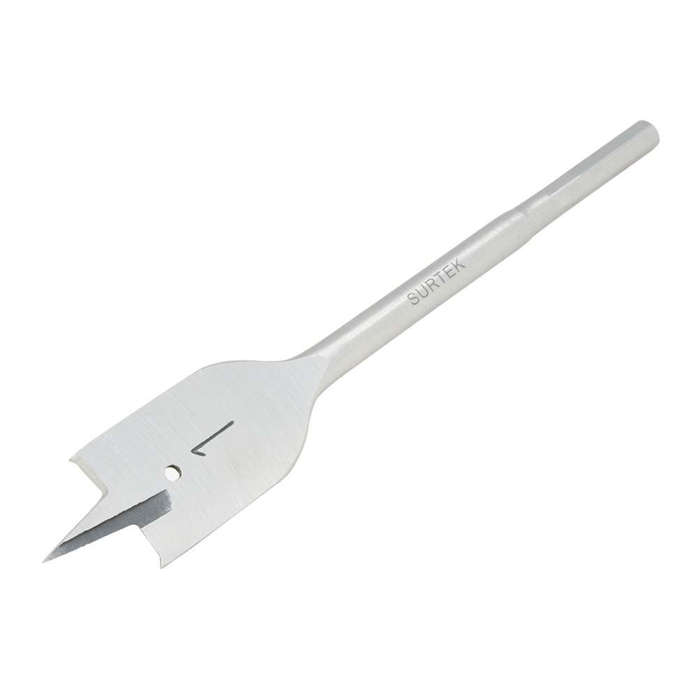 Broca para madera de acero al carbono tipo manita 1-1/8" zanco de 1/4" Surtek
