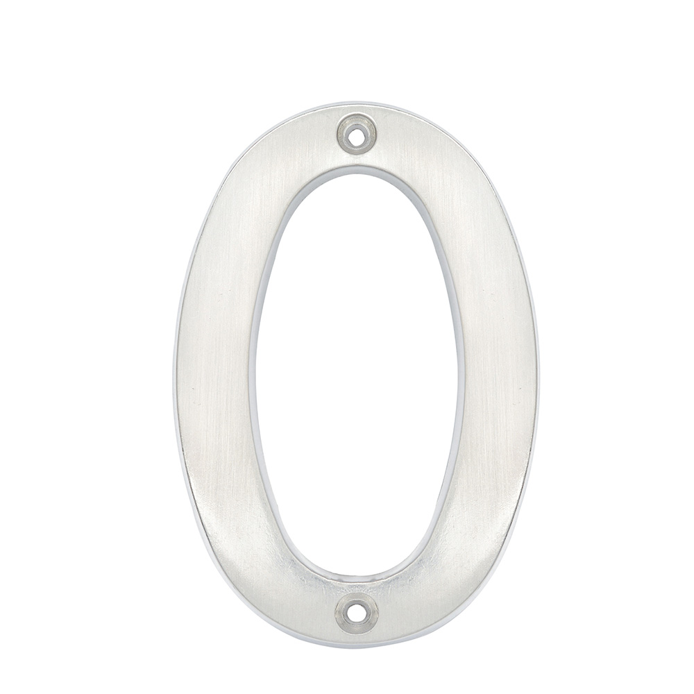 Número 0 slim 4" níquel satinado Lock