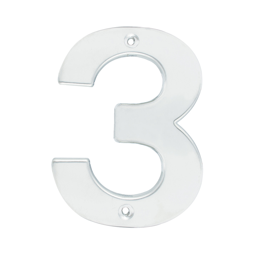Número 3 bold 4" níquel satinado Lock