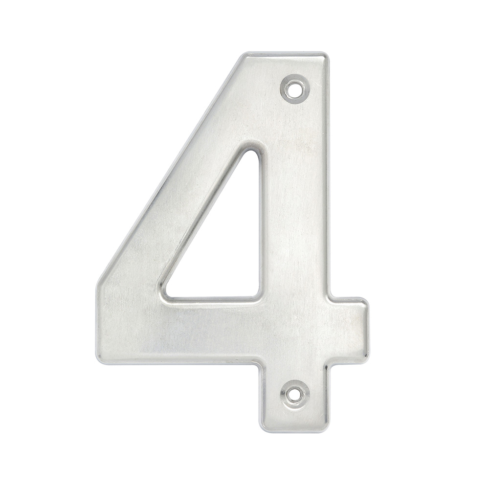 Número 4 bold 4" níquel satinado Lock