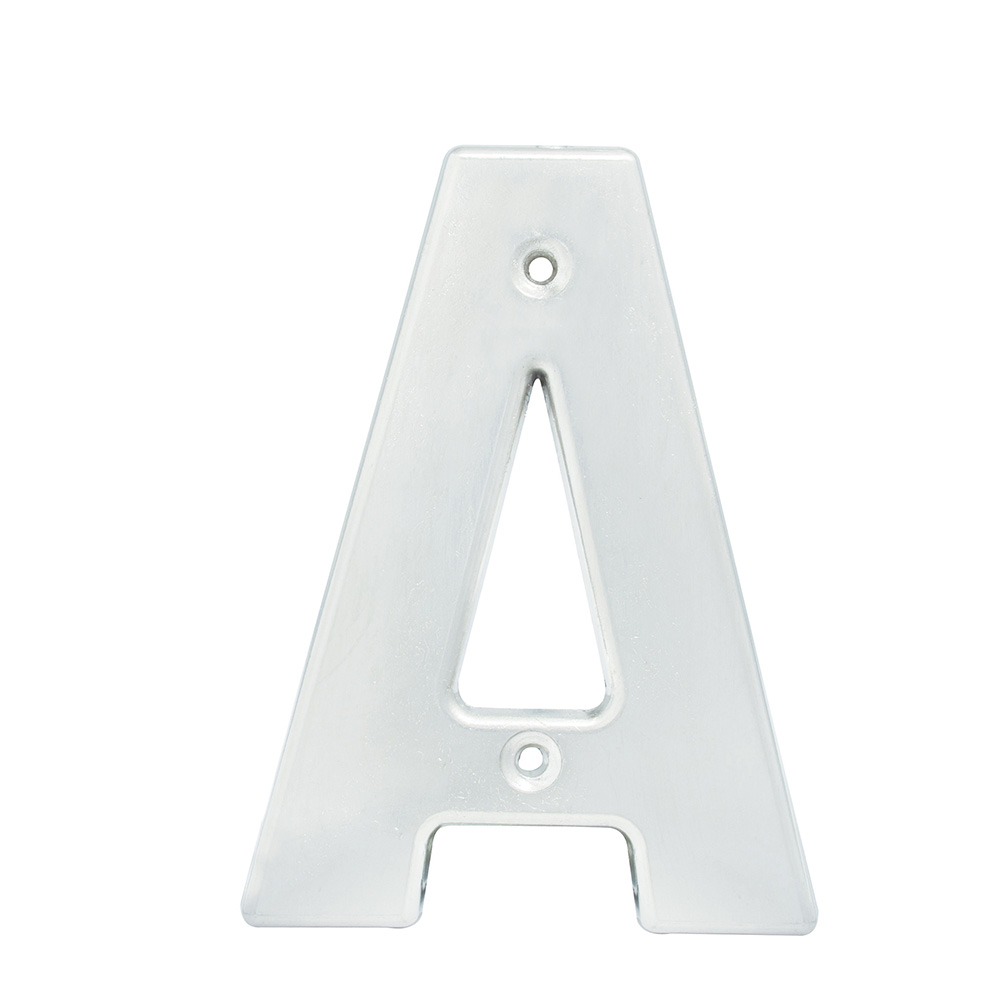 Letra A bold 4" cromo satinado Lock