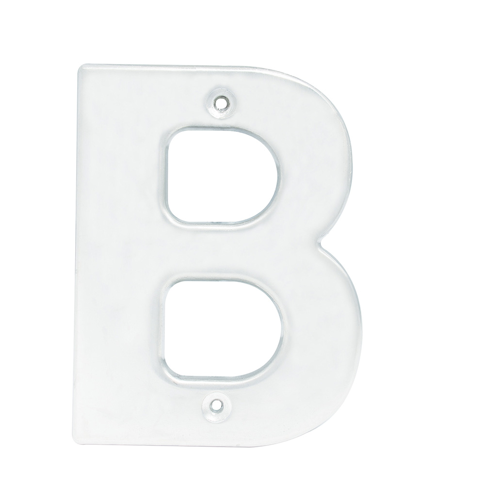 Letra B bold 4" cromo satinado Lock