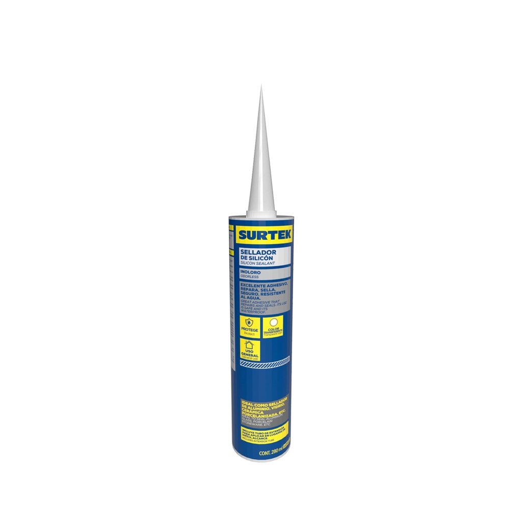 Silicón color negro, 280 ml Surtek