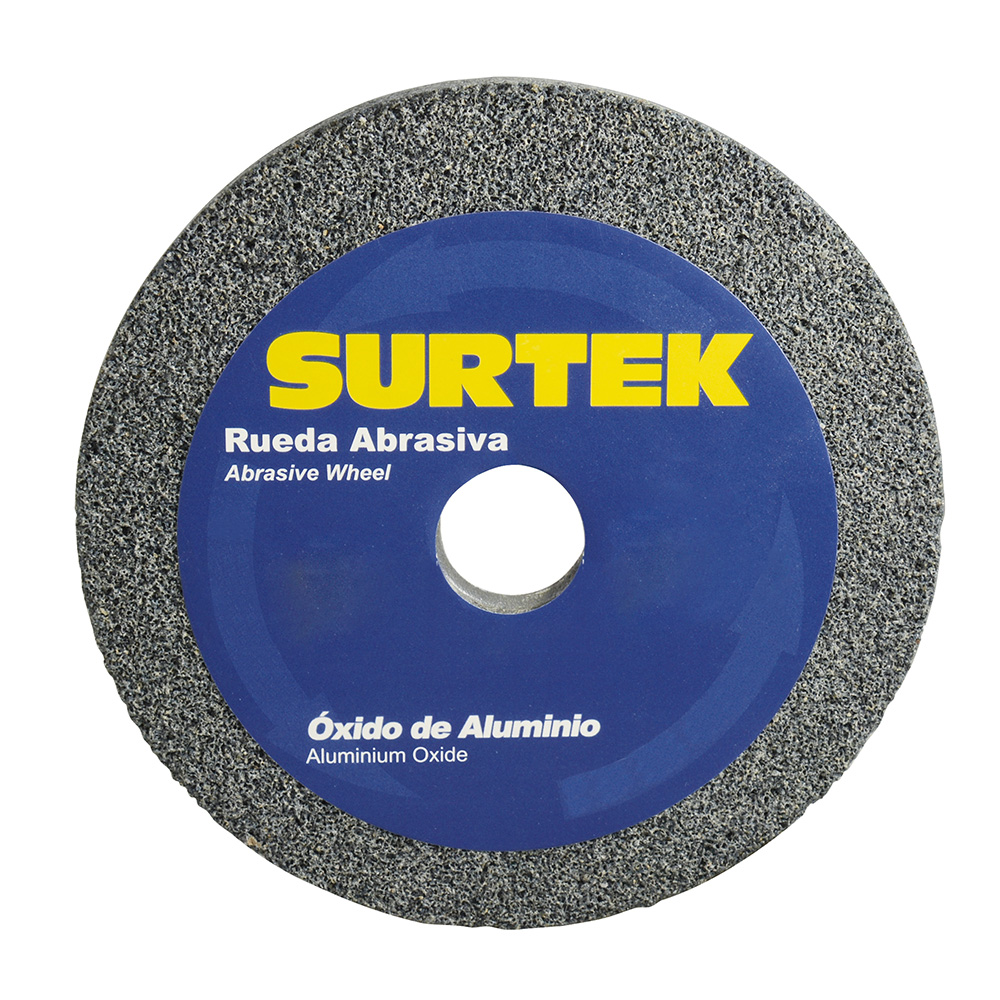 Rueda abrasiva de óxido de aluminio grano 60, 6" x 1" Surtek