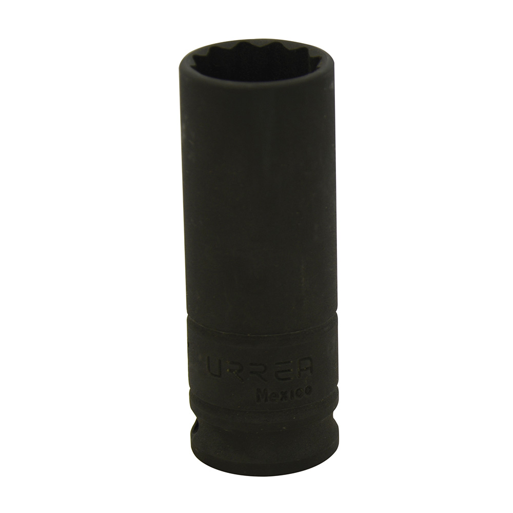 Dado de impacto largo cuadro de 3/8", 12 puntas, en pulgadas, 9/16" Urrea